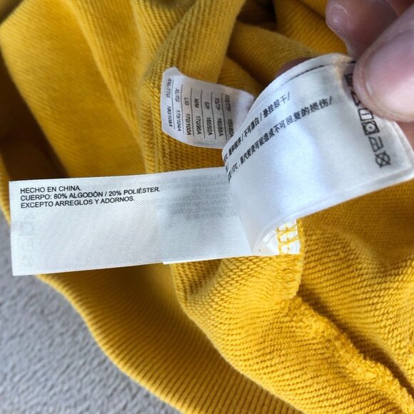 Roots Mens weatshirt Size XS Crewneck Pullover Casual Yellow Athleisure Travel - Picture 10 of 14
